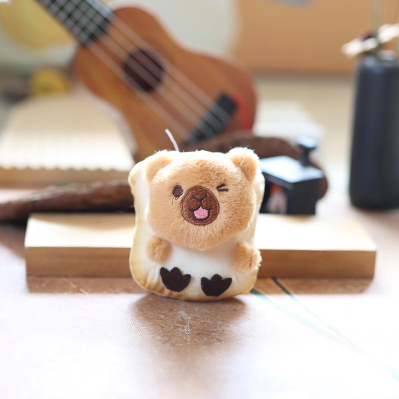 Cute Toast, Little Panda Pendant, Plush Toy Doll, Kapibala Doll, Bag, Hanging Ornament Doll