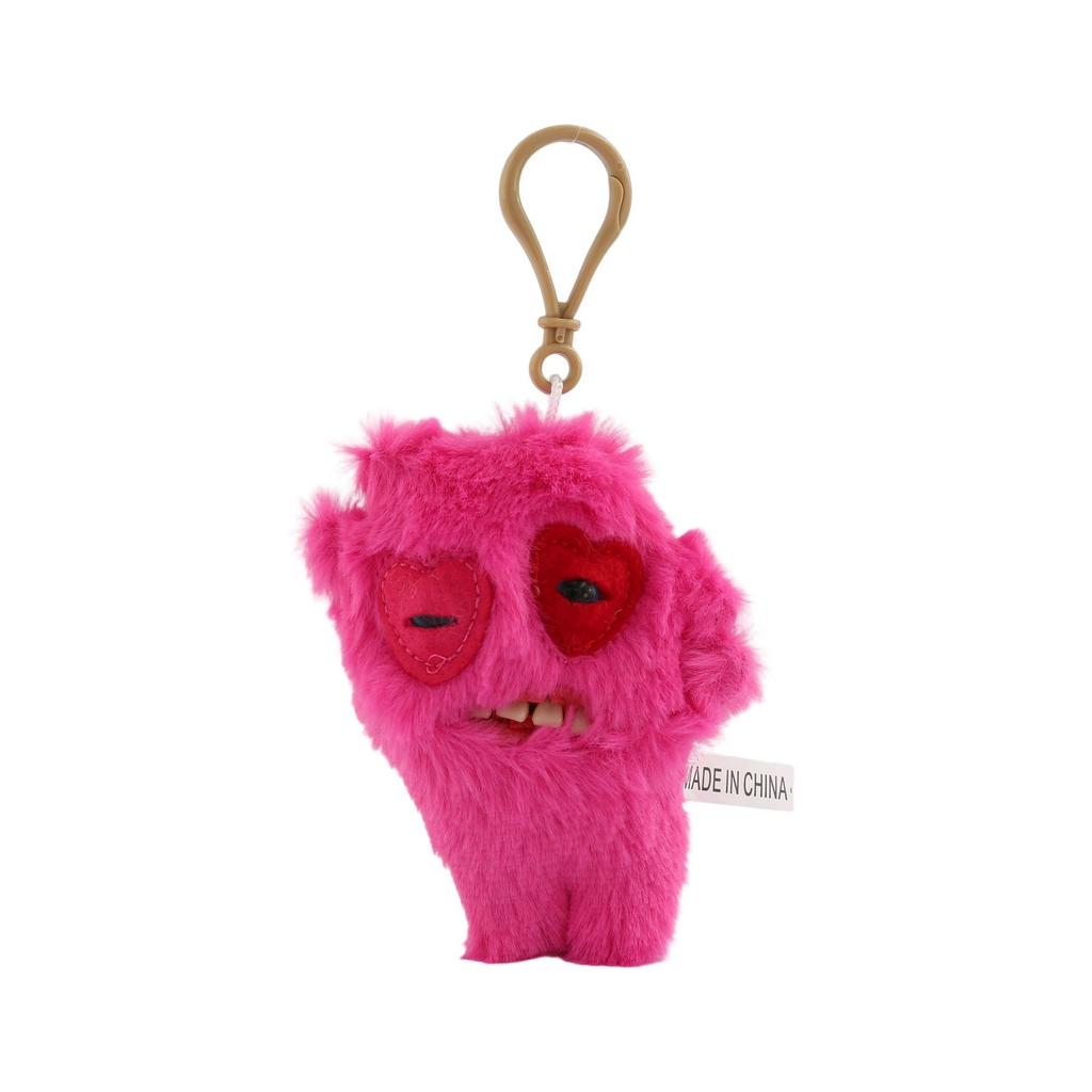 12cm Big Teeth Cute Tooth Monster Doll Yabao Ugly Cute Tooth Monster Doll Plush Keychain Doll Pendant