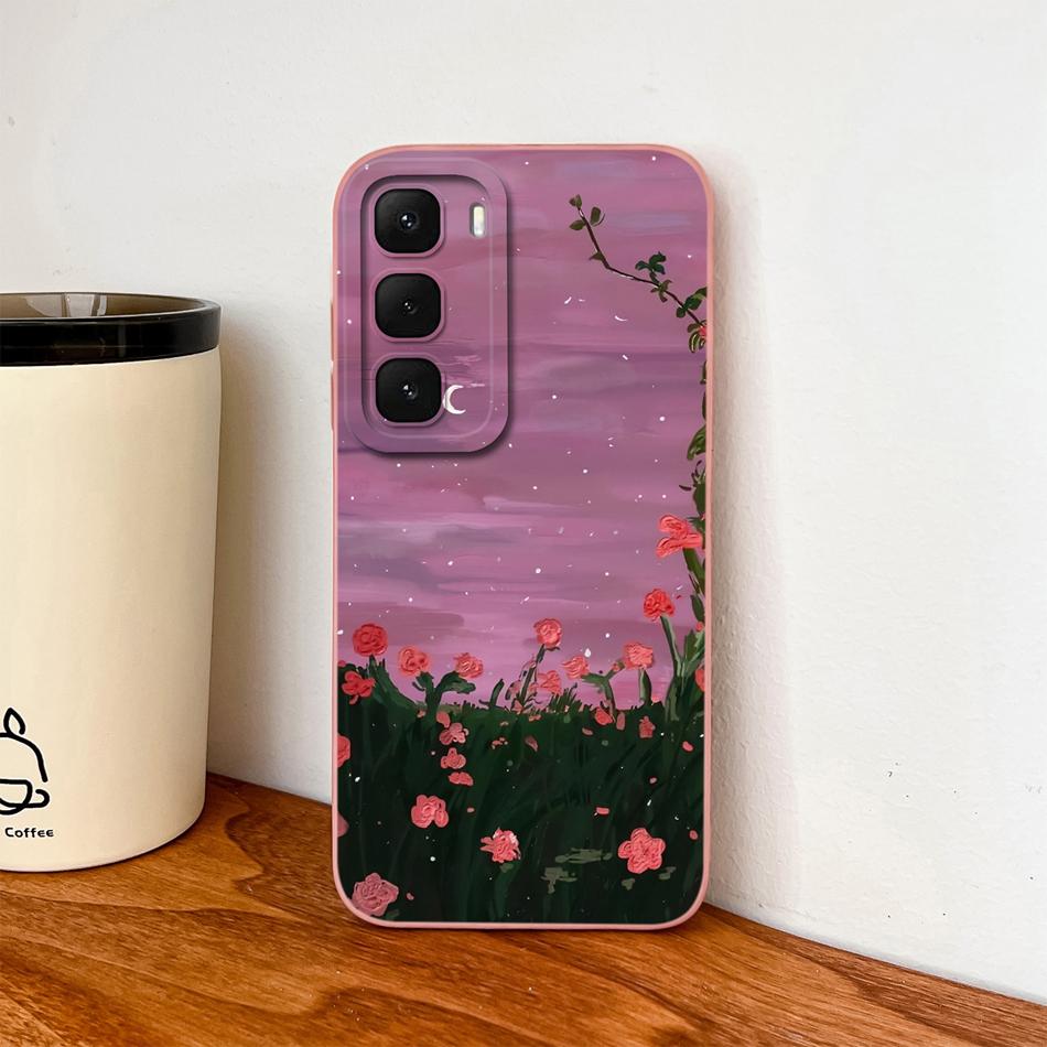 For Infinix Hot 60 Pro Plus 60i Phone Case Colourful Patterns Cover For Infinix Hot 60Pro+ Soft Liquid Silicone Anti Drop Bumper