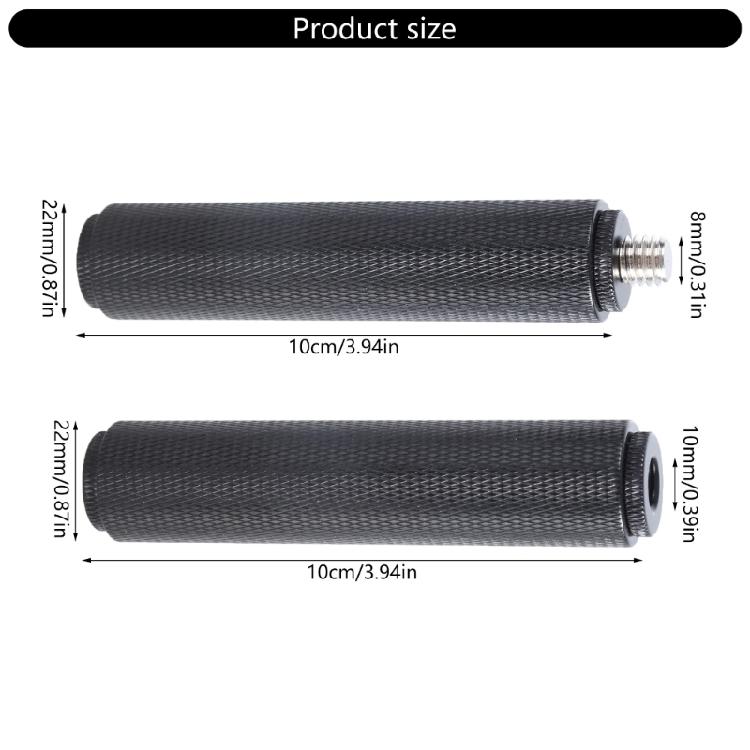 Алюминиевый адаптер-удлинитель для штатива, переходник с внутренней резьбы на внутреннюю/с наружной резьбы на внутреннюю для заполняющего света, фотооборудования