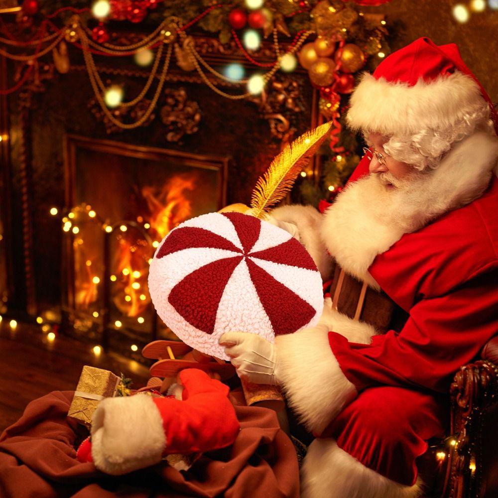 3D Рождественская конфета Конфета Подушка Ручной работы Подушки для дивана Диванные подушки Рождественская декоративная подушка Сувениры для вечеринки