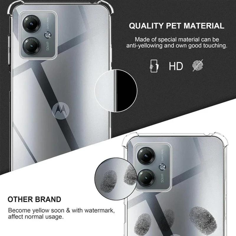 Transparent Shockproof Case for Motorola Moto G75 G85 G35 G55 5G G05 G15 E15 Protective Clear Cover Shell Fundas Coque