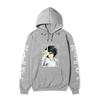 Men Women Fleece Hoodie Death Note L Portrait Two Sleeve Vertical White Text Anime Casual Hooded Sweatshirt