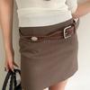 Vintage Women Rivet Belt Maillard Punk Style Belt Fashion Wide Leather Waistband  Men