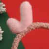 Christmas Headband Plush Reindeer Antlers Headband Holiday Costume Accessories for Christmas Party Favors Photo Booth Props