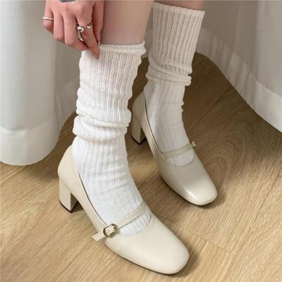 Модные туфли Мэри Джейн IPPEUM на высоком каблуке с квадратным носком, балетки, Zapatos Mujer, балетки