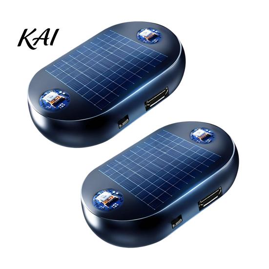 Car Console Decoration Portable Solar Windshield De-Icer with USB Output, Electromagnetic Molecular Anti-Freeze Interference Snow Remover Protector