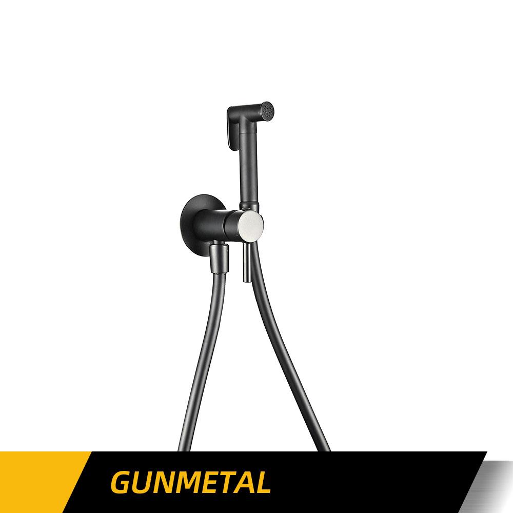 Комплект хромированного распылителя для унитаза и биде с резиновым шлангом 1,2 дюйма, настенный смеситель для горячей и холодной воды, кран для биде, ручной очиститель для туалета