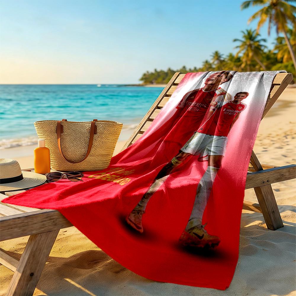 Arsenal Football Player Beach Towel Soft Durable Quick-Dry Comfortable Lightweight Portable for Swimming,Beach,Camping, Travel, Beach Accessories,Gym