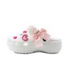 Classic Platform Clog EVA Lipstick Bow Beach Girl Campus Style Hole Shoes Unisex White