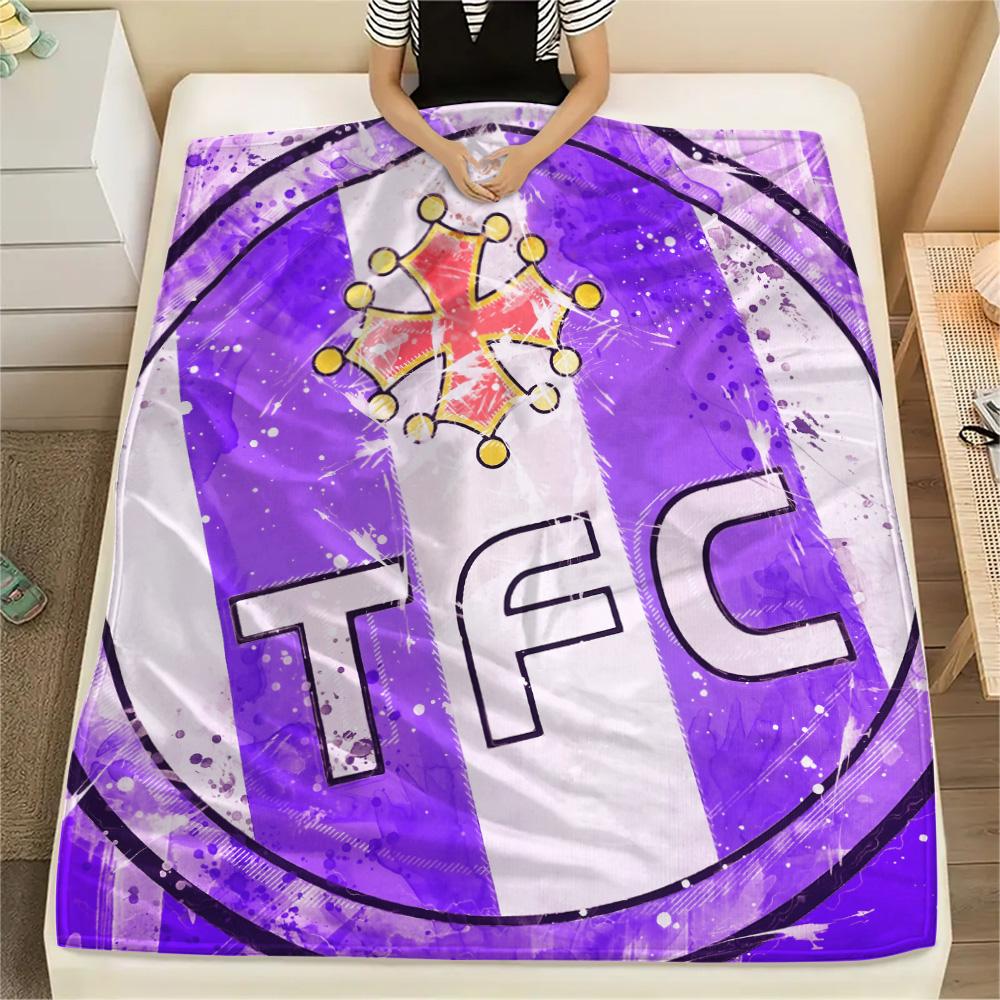 Toulouse Football Club  Print Flannel Blanket, High quality Comfortable for All Seasons, Home Decor, Warmth and Comfort