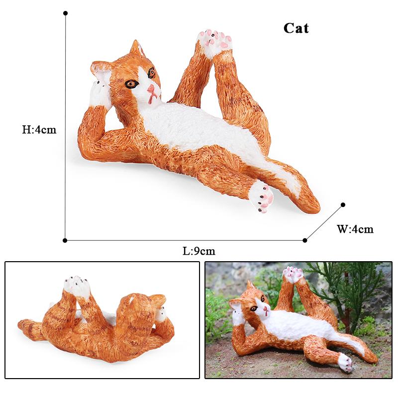 Oenux Кошачий игровой комплекс Китти Бобтейл Сиамский Сфинкс Регдолл Модель Фигурка Фигурка Милое украшение Домашнее животное Детская игрушка Подарок