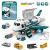 European Station Children'S Large Plane Police Fire Engineering Urban Alloy Car Deformation Storage Aircraft Spray Toys