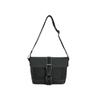 FILA White Minimalist Commuter Casual Versatile Color-Block Flap Crossbody Bag Fabric And PU Synthetic Leather Shoulder Bag Men bags F13M613107FBK