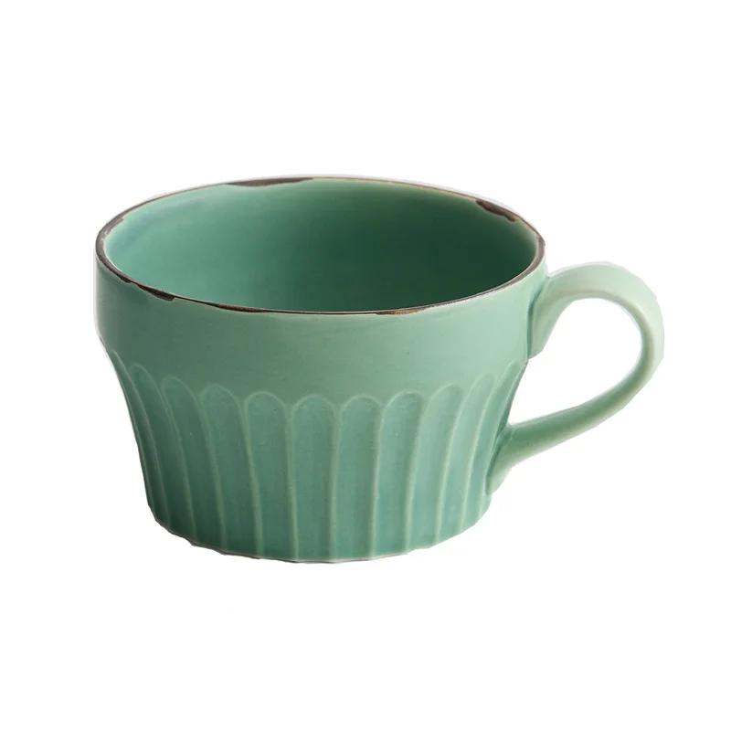 Творческая керамическая кружка Японская ретро-кофейная чашка Завтрак Молоко Овсянка Чашки Суповая чашка для офиса Чайная чашка Эспрессо Кружка Посуда для напитков