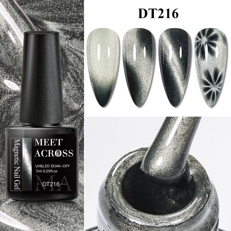 MEET ACROSS 7 мл магнитный гель-лак для ногтей «кошачий глаз» полуперманентный динамический блестящий светоотражающий гель для ногтей замачиваемый УФ-гель лак для дизайна ногтей