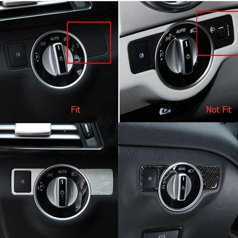 Наклейки на кнопку регулировки фар автомобиля, подходят для Mercedes Benz A W176 B W246 C W204 E W212 E350 GLK X204 GL ML