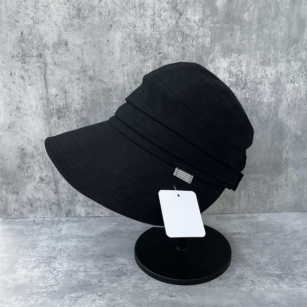 Spring and summer new big eaves sunscreen hat showing face ducktongue bucket hat women's summer literary travel visor