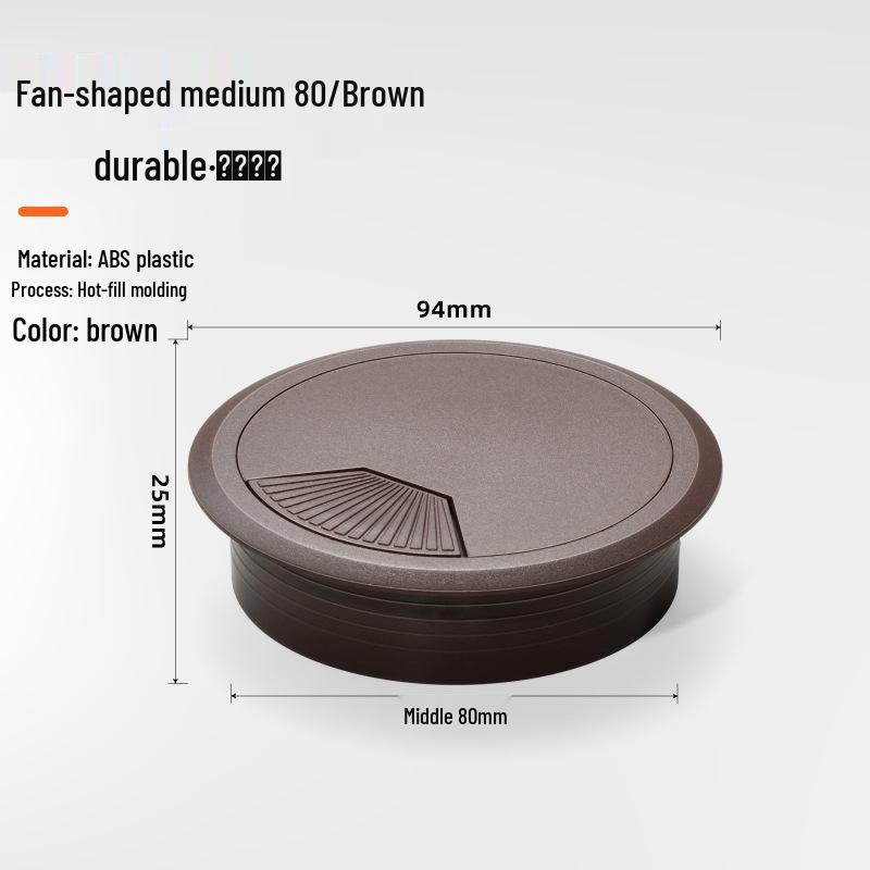 Desk Cable Management Box, ABS Plastic Round Cable Hole Cover, Decorative Wire Box