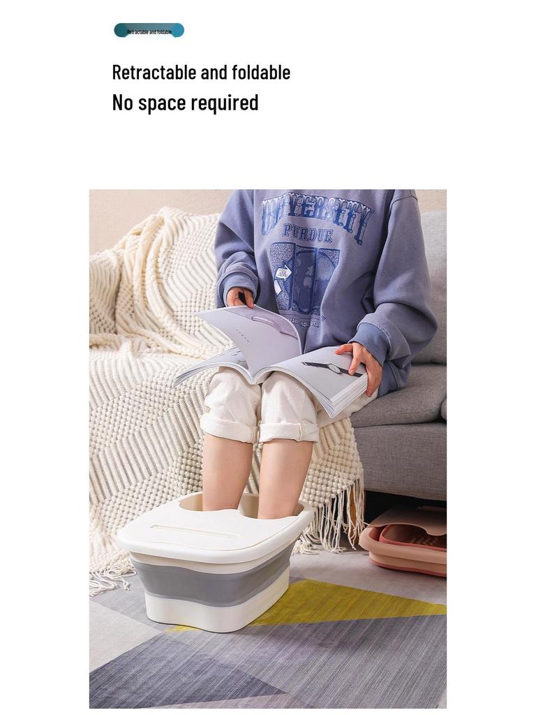 Foldable Foot Bath Basin: Portable Foot Massage and Washing Bucket for Dorms