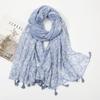 Color Printed Tassel Scarf Bohemian Stitching Shawl Seaside Travel Vacation Sunscreen