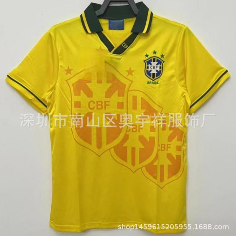 Vintage Brazil National Team Soccer Jersey Ronaldo 9 Classic Retro Football Shirt Short Sleeve Unisex