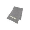 Chanel [Новинка 24C] Шарф из шерсти в рубчик, вышитый логотип, унисекс, парная модель, серый