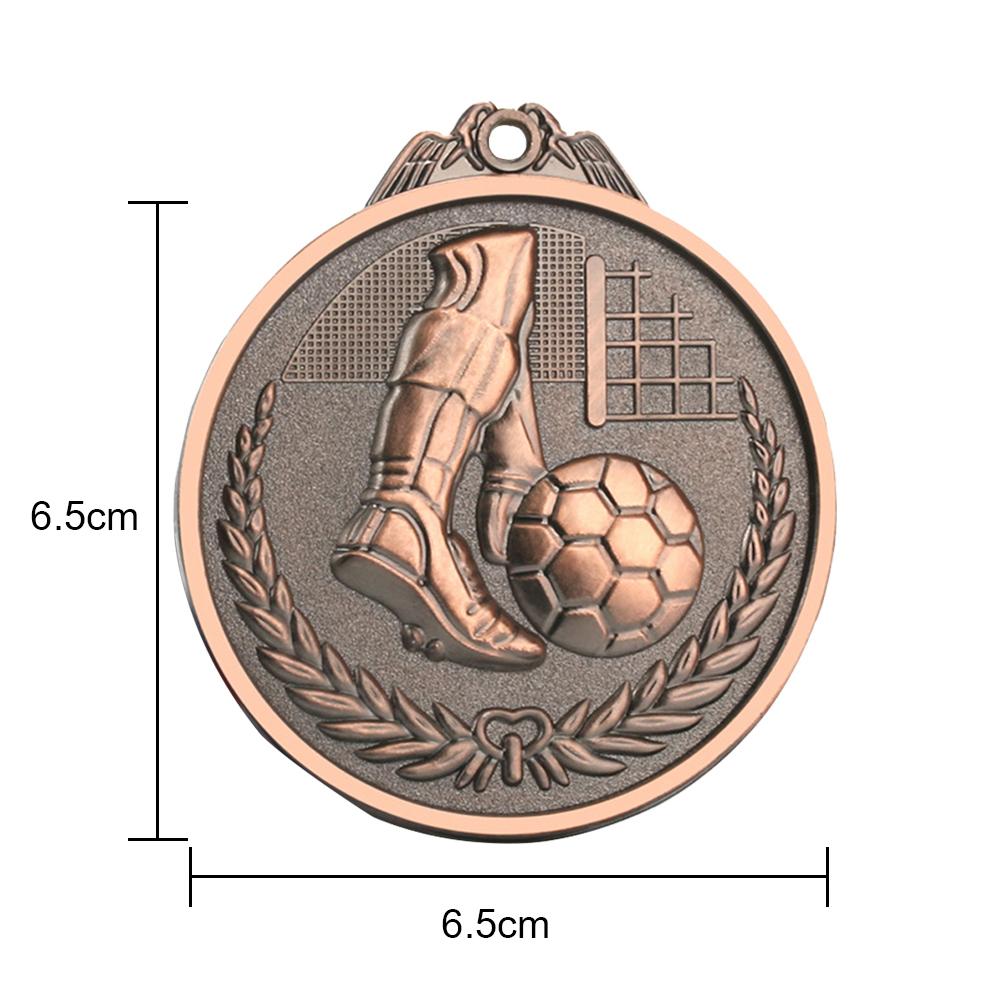 Soccer Sports Medals Zinc Alloy Football Competition Medals Wear-resistant Collection Gold Silver Bronze Supplies