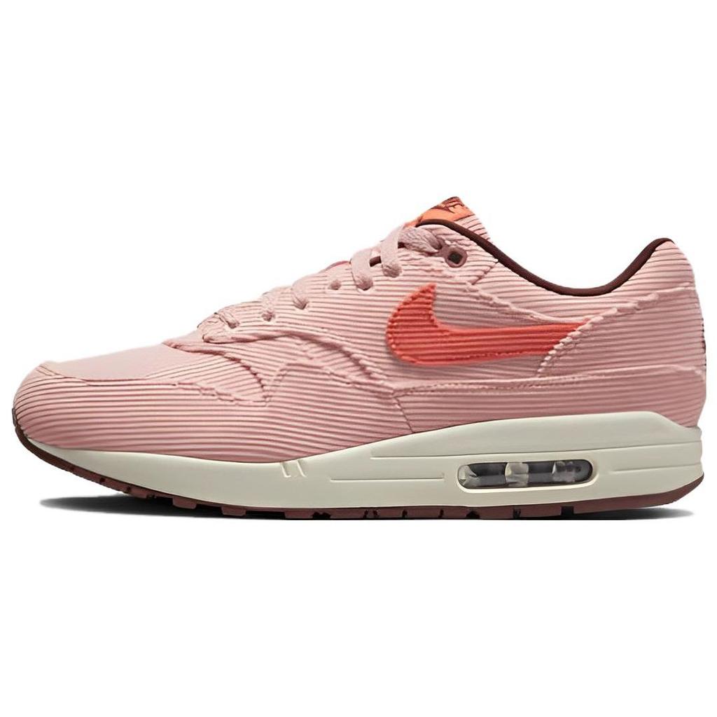 Nike Air Max 1 Premium Coral Stardust Corduroy Unisex Sneakers Pink Bright-Coral Oxen-Brown FB8915-600