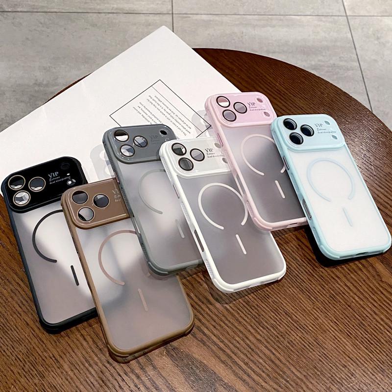 Магнитный чехол-накладка для iPhone 17 с ощущением кожи: Матовый ударопрочный чехол для Apple 16 Pro Max