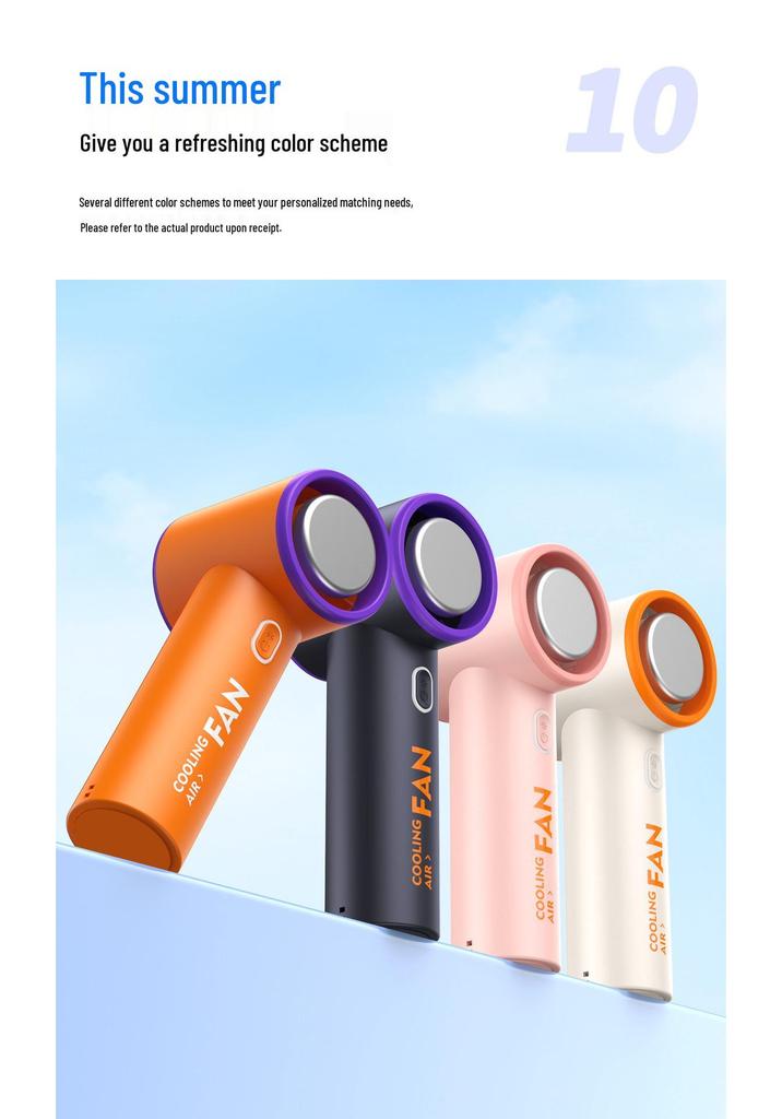 T20 Compact Handheld Fan: High-Speed, Long Battery, USB Rechargeable for Outdoor Cooling