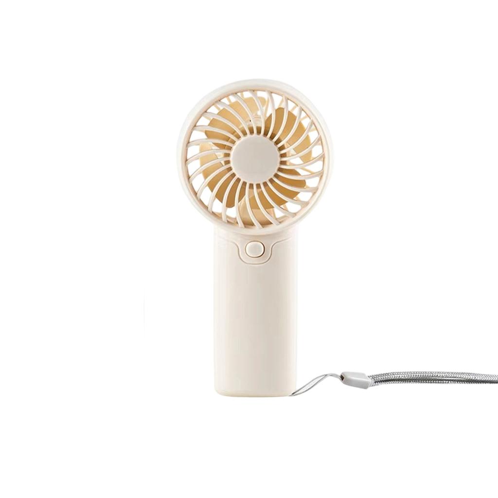 Portable Handheld Fan USB Rechargeable Mini Personal Desk Fan with Adjustable Speed and Lanyard for Home Office Travel Outdoor Use