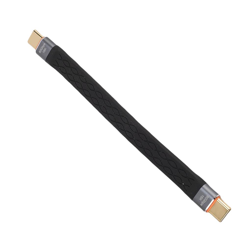 Короткий кабель USB C, подходит для Thunderbolt 5 4 3, мобильного телефона, ноутбука, компьютера, 80 Гбит/с, 16K 60 Гц, 240 Вт, быстрая зарядка, USB C на USB