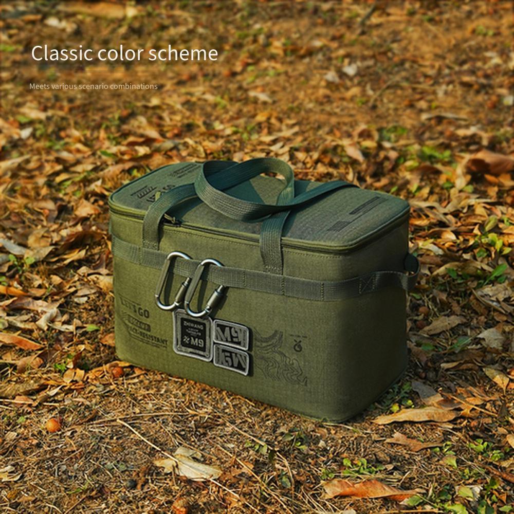 large capacity foldable tactical camping storage bag outdoor kitchenware stove organizer pouch for camping gear