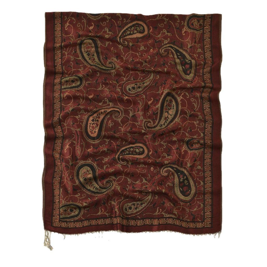 New Cashew Flower Embroidered Ethnic Style Polyester Long Scarf Classic Versatile Jacquard Tassel Women's Shawl Scarf