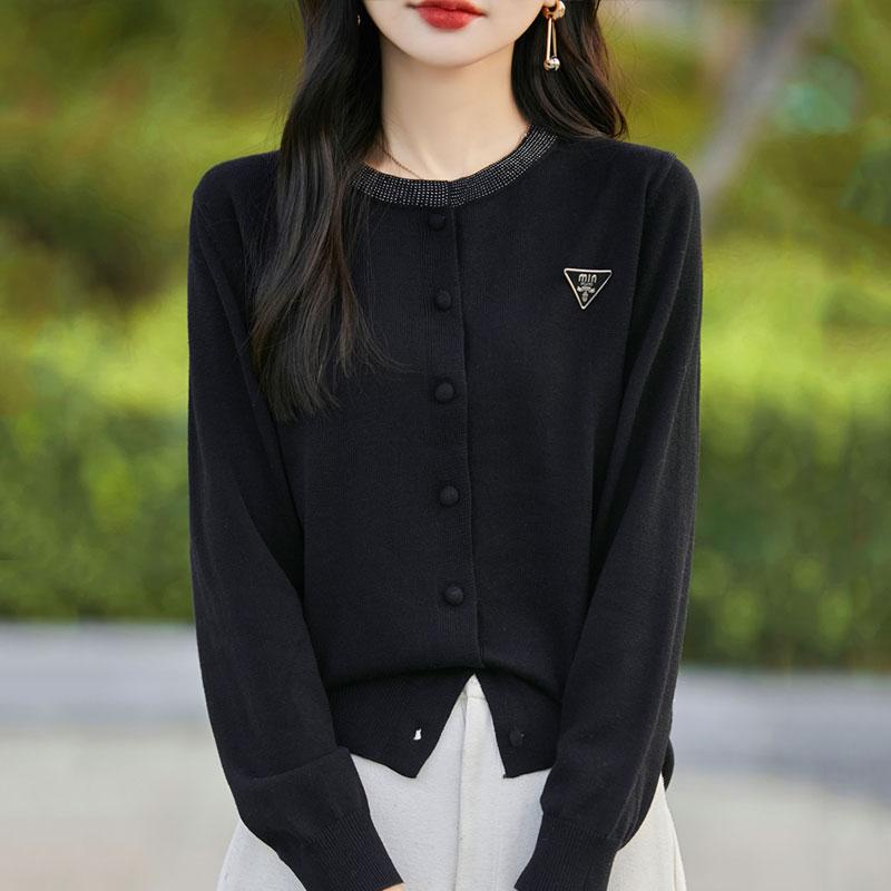 Женский кашемировый кардиган Qinghe кашемир 50% шерсть 50% шелк Женский осенне-зимний кашемировый кардиган мягкий и теплый