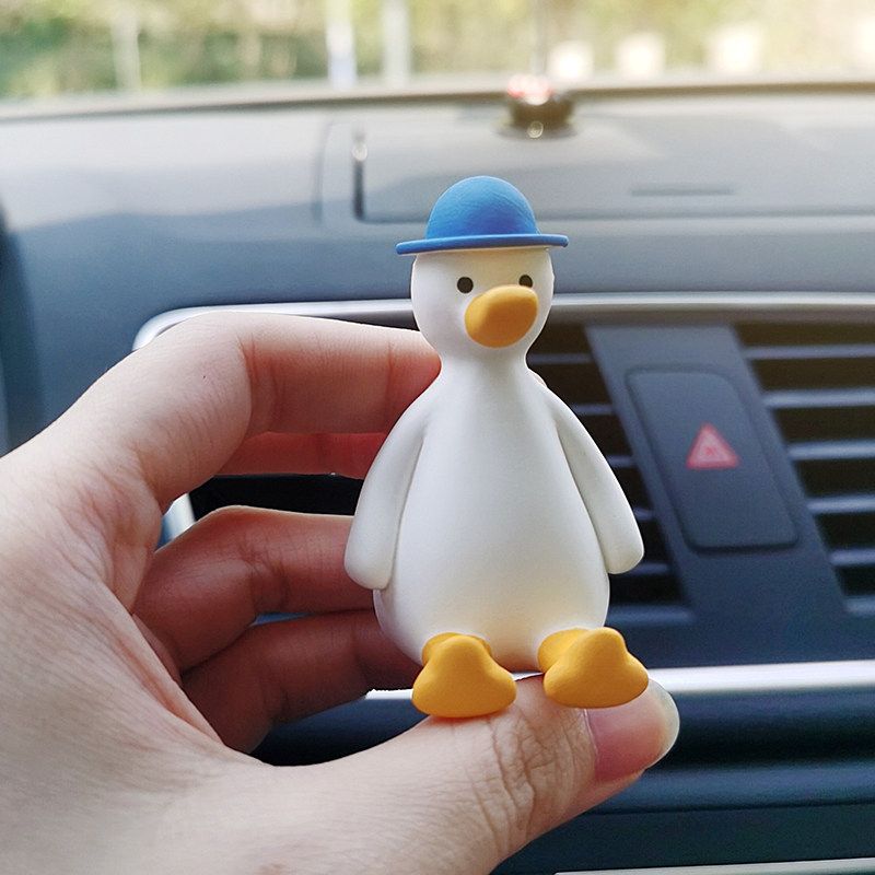 Auto Perfume Aromatherapy Cute Cheering Duck Head Tilt Duck Air Conditioner Air Outlet Clip Car Interior Ornaments Ins Fragrant Stone