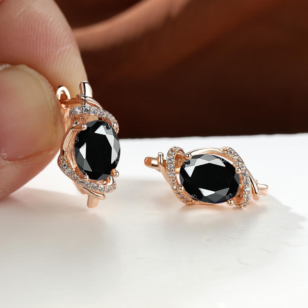 1 пара золотистого цвета Vine Geometry Round Oval Cut Pink Purple White Aqua Stone Party Серьги-кольца с камнем по рождению Висячие серьги Ювелирные изделия