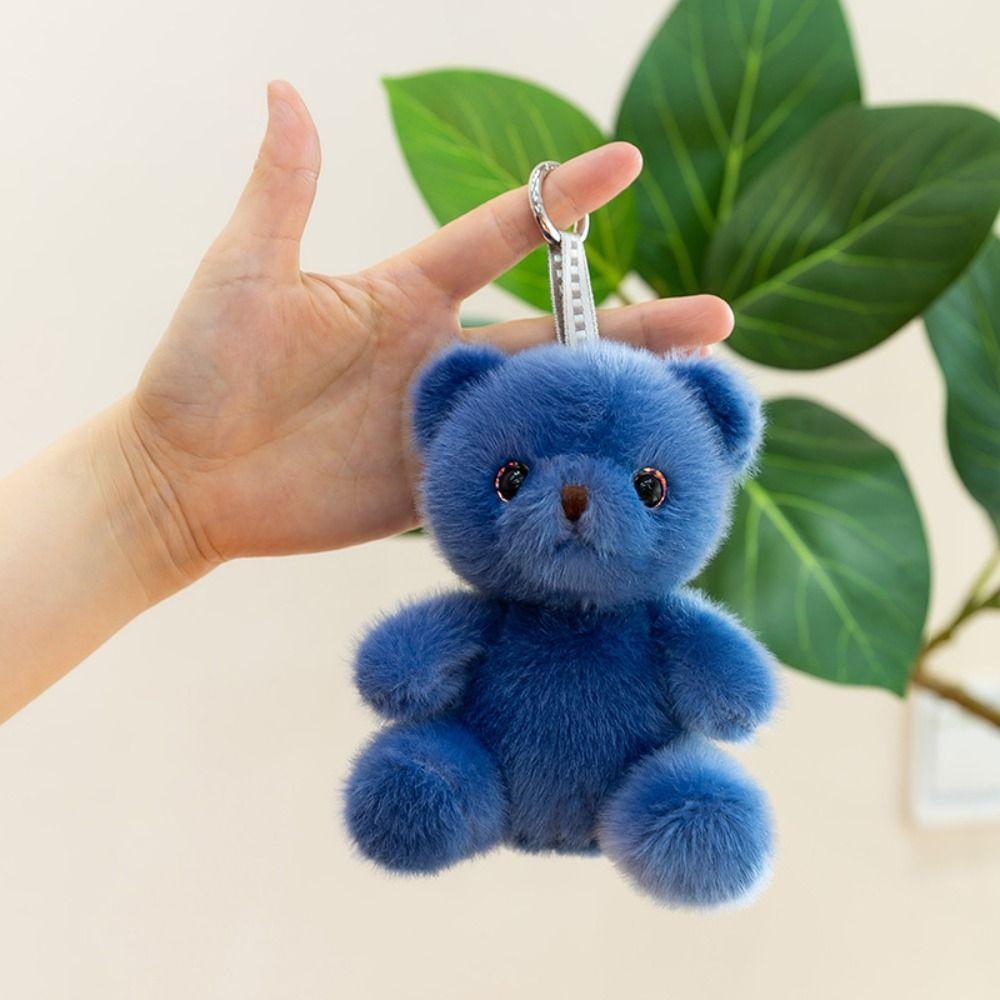 Мягкая игрушка Маленький медведь Плюшевый брелок Реалистичная плюшевая игрушка-медведь Украшение для сумки