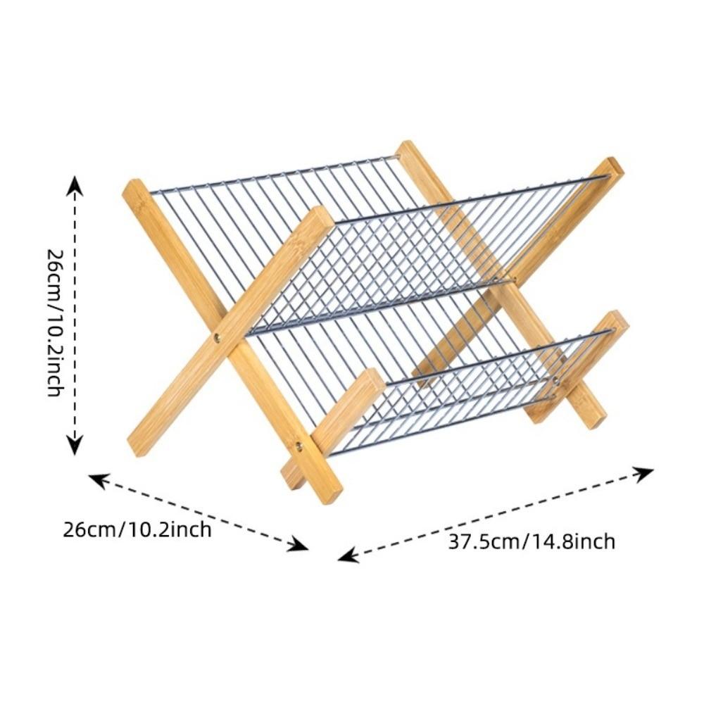 Foldable Bamboo Drain Rack Bamboo Kitchen Storage Organizer New Foldable Dish Rack For Kitchen