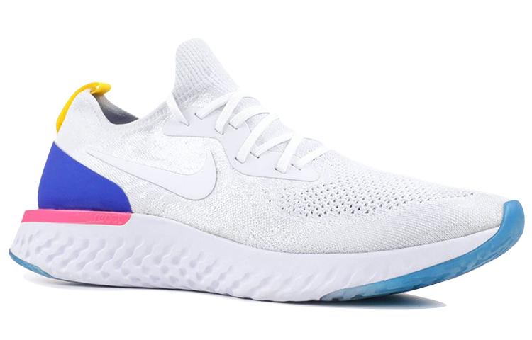 Nike Epic React Flyknit Белый Синий Гонщик Розовый Взрыв AQ0067-101