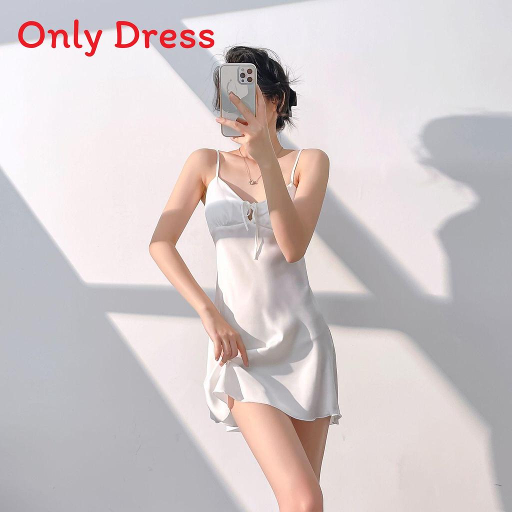 Ice Silk Sleeveless Nightdress Women Summer Breathable Sleepwear For Home Relaxation