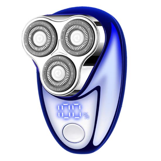Мужская электробритва с цифровым дисплеем, USB перезаряжаемая мини-дисковая бритва для путешествий, портативный беспроводной триммер для волос, инструмент для удаления бороды, подарок парню