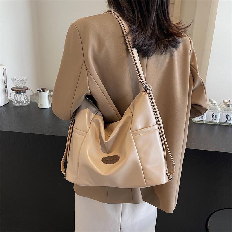 Сумка подмышку большой вместимости Женская сумка через плечо из мягкой кожи Студенческая сумка для поездок на работу