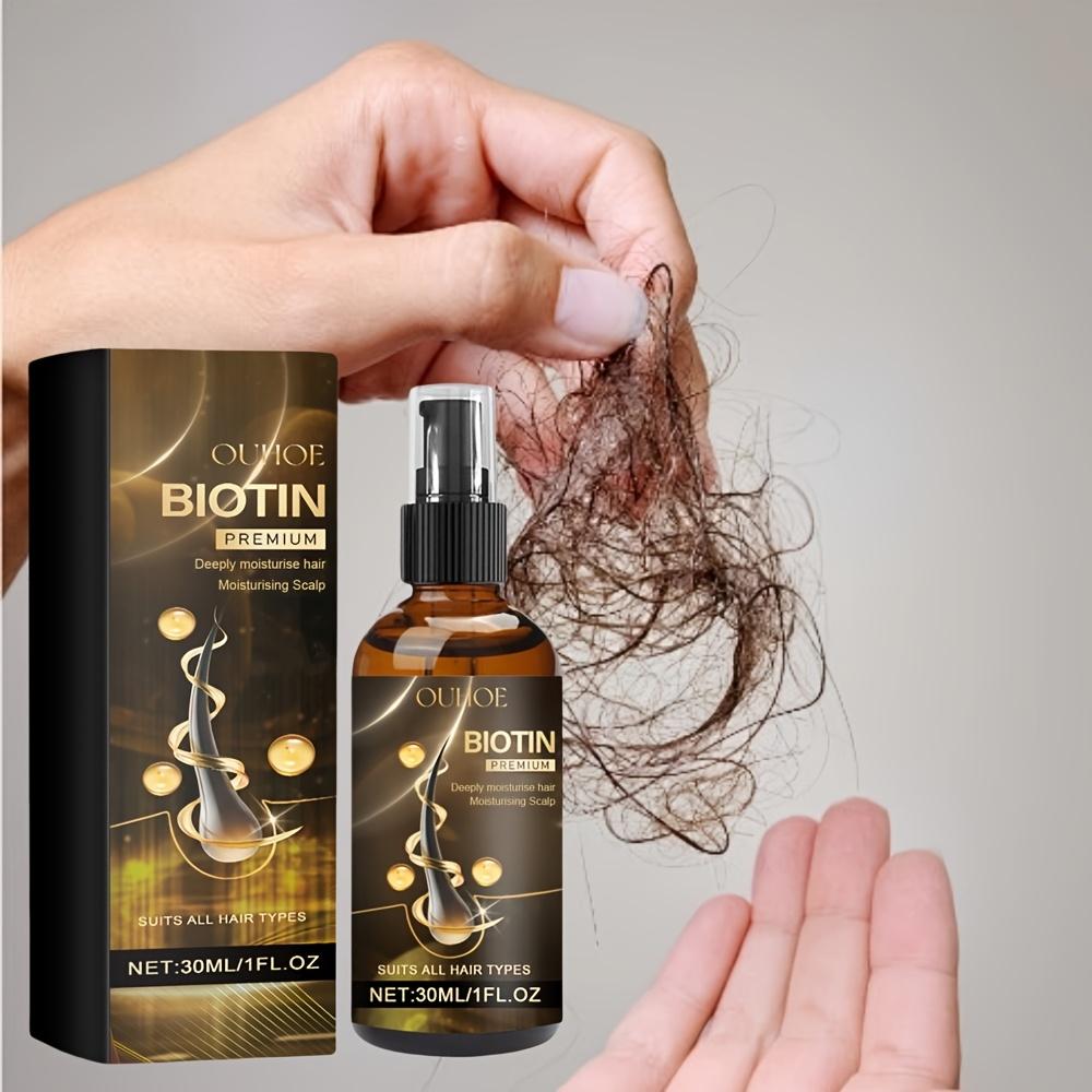 Спрей-эссенция для волос Biotin содержит биотин, имбирь, экстракт корня женьшеня, увлажняющий волосы, массаж кожи головы, эфирное масло, улучшающее текстуру волос
