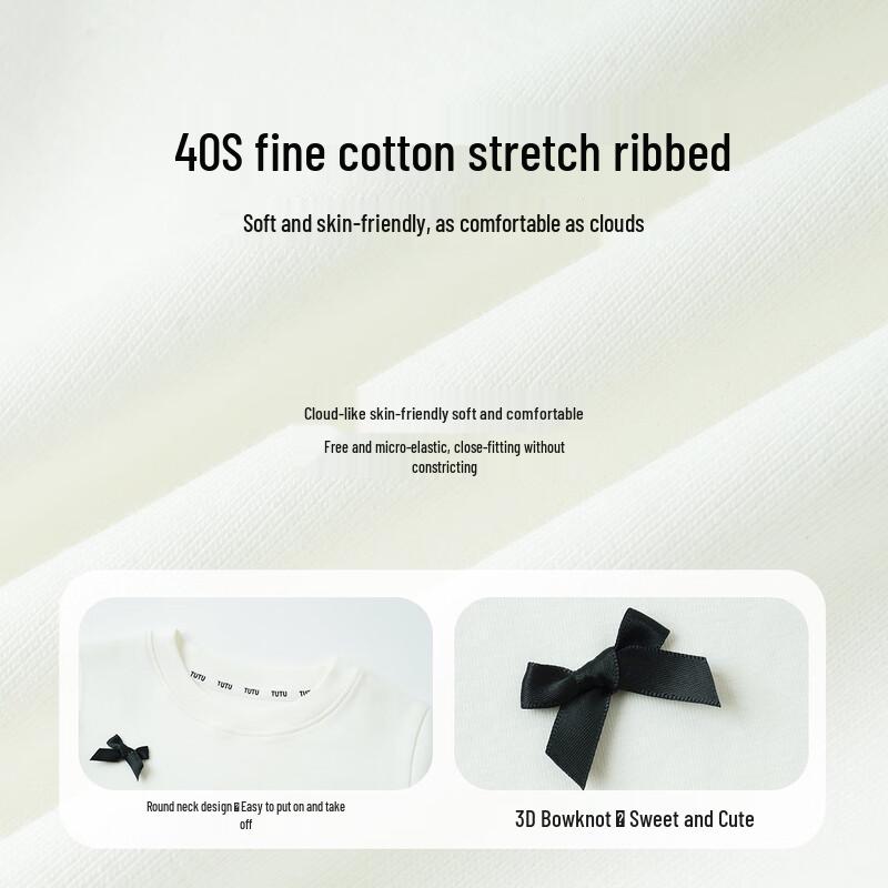 Girls' Bow-Knot Short Sleeve T-Shirt