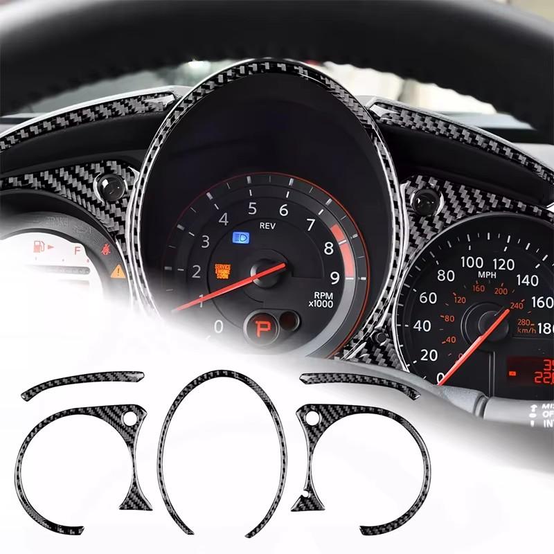 Для Nissan 370Z Z34 2009+ Автомобиль Мягкий Углеродный Волокно Верхняя Панель Приборов Консоль Отделка Накладка Наклейка Комплект Внутренние Аксессуары