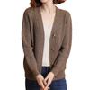 Fall Winter Sweater Coat Single-breasted Thick Knitted Long Sleeve Warm Soft Elastic Buttons Loose One Size Lady Cardigan Sweater Jacket