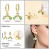 925 Silver Gold Star Moon Bee Pendant Golden Earrings for Women Sparkling Zircon Luxury Wedding Engagement Jewelry Gift