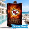 Custom Name Kansas City Football Personalized Microfiber Beach Towel, Quick-Dry, Ideal for Summer Travel, Beach Essential, Swimming